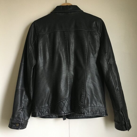 Point Zero Nicole Benisti Vegan Leather Moto Jacket - Picture 2 of 16